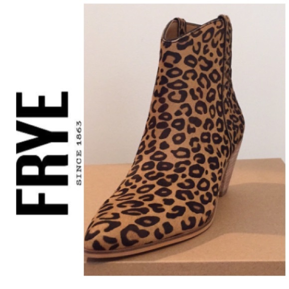FRYE New Boots Ocelot Leopard Leather Marley Sz ++ - Picture 2 of 11